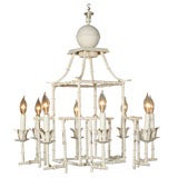 Italian Tole Faux Bamboo Chandelier